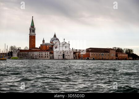 Capolavoro dell'architettura palladiana Basilica di San Giorgio maggiore a Venezia, Italia. Foto Stock