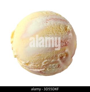 Ice Cream scoop isolati su sfondo bianco Foto Stock