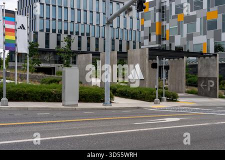 Sede centrale di Adidas North America a Portland, Oregon, Stati Uniti Foto Stock