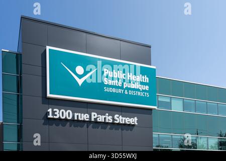 L'ufficio principale per la sanità pubblica di Sudbury e distretti al 1300 di Paris Street a Sudbury, Ontario, Canada. Foto Stock