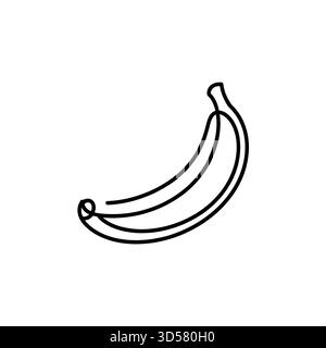 un disegno continuo di una banana Illustrazione Vettoriale