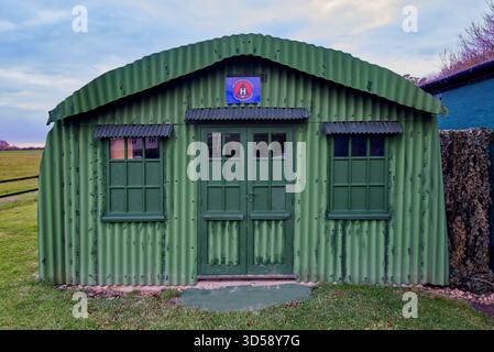 306th Bombardment Group Museum, dedicato agli aviatori delle United States Army Air Forces con sede presso l'aeroporto di Thurleigh nel Bedfordshire nel Regno Unito durante la seconda guerra mondiale Foto Stock
