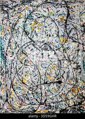 JACKSON POLLOCK. b. 1912 - d. 1956. Tiltle: Percorsi per l'acqua, 1947 Foto Stock