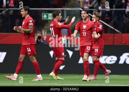 Varsavia, Pologne. 14 novembre 2025. Jakub Kaminski polacco durante la Coppa del mondo FIFA 2026, qualificazioni, partita di calcio del gruppo G tra Polonia e Paesi Bassi il 14 novembre 2025 allo stadio PGE Narodowy di Varsavia, Polonia - foto Piotr Matusewicz/DPPI credito: DPPI Media/Alamy Live News Foto Stock