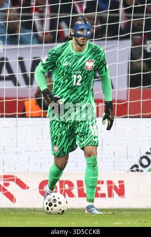 Varsavia, Pologne. 14 novembre 2025. Kamil Grabara della Polonia durante la Coppa del mondo FIFA 2026, qualificazioni, partita di calcio del gruppo G tra Polonia e Paesi Bassi il 14 novembre 2025 allo stadio PGE Narodowy di Varsavia, Polonia - foto Piotr Matusewicz/DPPI Credit: DPPI Media/Alamy Live News Foto Stock