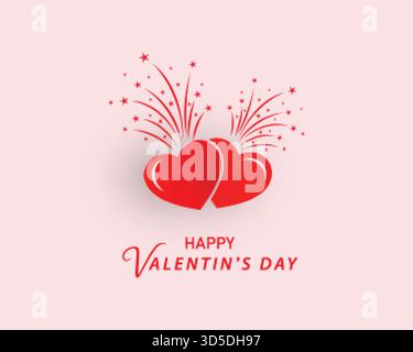 semplice felice giorno valentines celebrazione sfondo design Illustrazione Vettoriale