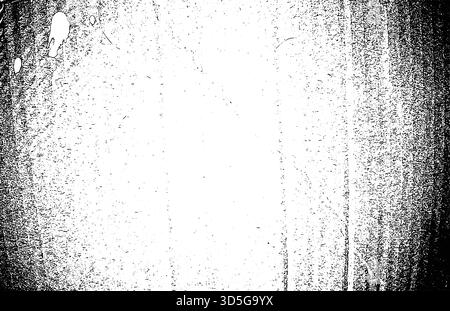 Texture grunge in bianco e nero per creare effetti di sovrapposizione. Questo vettore è caratterizzato da polvere, graffi e grana, ideale per lo sfondo vintage in difficoltà Illustrazione Vettoriale