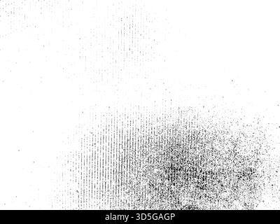 Texture vettoriale con effetto grunge. Questo sfondo astratto in bianco e nero presenta granulosità, rumore e graffi Illustrazione Vettoriale