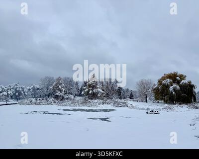 Jarry Park Winter, Montreal, Canada Foto Stock