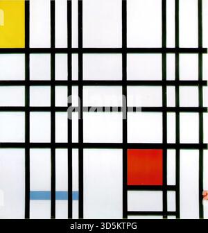 Composizione con Rosso, giallo e Blu, 1921 di Piet Mondrian Illustrazione Vettoriale