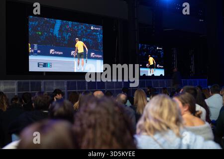 Torino, Italia. 16 novembre 2025. Festa di chiusura delle finali ATP alle OGR di Torino. Torino, Italia. - Domenica 16 novembre 2025. Cronaca (foto di Matteo Arnoul/LaPresse) alla OGR, chiusura finale ATP. Torino, Italia. - Domenica 16 novembre 2025. - Notizie (foto di Matteo Arnoul/LaPresse). 2025, rcs, torino, sport, ogr, atp, finale crediti: LaPresse/Alamy Live News Foto Stock