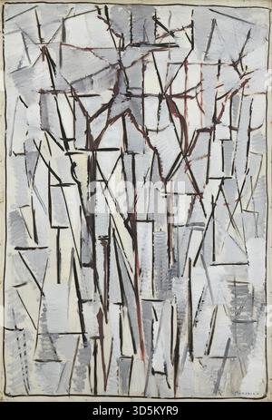 Composizione alberi 2, 1912-13 di Piet Mondrian Illustrazione Vettoriale