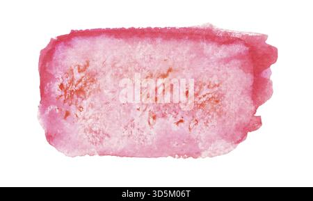 Trama astratta di acquerello rosso con tratti irregolari e vivaci sfumature rosa Foto Stock