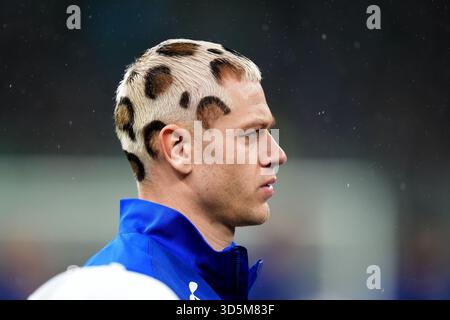 Milano, Italia. 16 novembre 2025. Julian Ryerson norvegese durante la partita tra Italia e Norvegia allo Stadio San Siro di Milano - domenica 16 novembre 2025. Sport - calcio . (Foto di Spada/LaPresse) credito: LaPresse/Alamy Live News Foto Stock