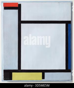 Composizione con rosso, blu, nero, giallo e grigio, 1921 di Piet Mondrian Illustrazione Vettoriale