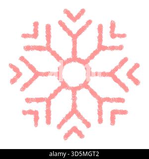 Simbolo rosa del lago di neve in gesso Illustrazione Vettoriale