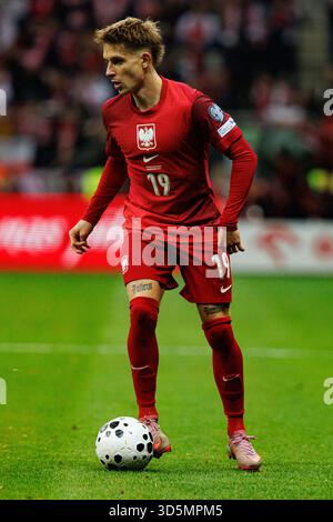 Michal Skoras visto durante la partita di qualificazione ai Mondiali 2026 tra le squadre nazionali di Polonia e Paesi Bassi (Maciej Rogowski/Ball Raw Images) Foto Stock