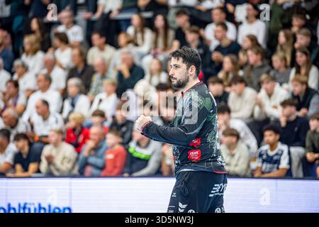 Yahav Shamir (TV Hüttenberg, 55) 2nd Handball Bundesliga (Bundesliga); TV Hüttenberg - Dessau-Roßlauer HV: Hüttenberg, 16.11.25 Foto Stock