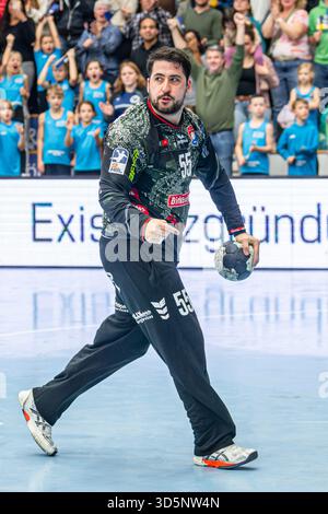 Yahav Shamir (TV Hüttenberg, 55) 2nd Handball Bundesliga (Bundesliga); TV Hüttenberg - Dessau-Roßlauer HV: Hüttenberg, 16.11.25 Foto Stock