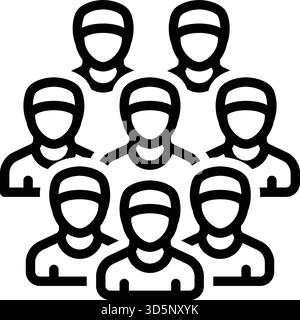 Icona per la crescita della popolazione, la popolazione Illustrazione Vettoriale