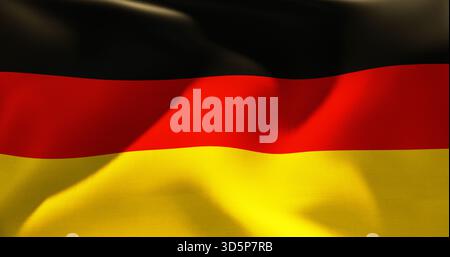 Bandiera della Germania che sventola ad alta risoluzione di dimensioni 10K+ Foto Stock