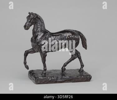 Circa 1820–1824 modello di un cavallo volante di Théodore Gericault, cast 1959–1960, che mostra anatomia dettagliata, arti, postura, struttura muscolare e rimozione della cute per l'osservazione anatomica. Foto Stock