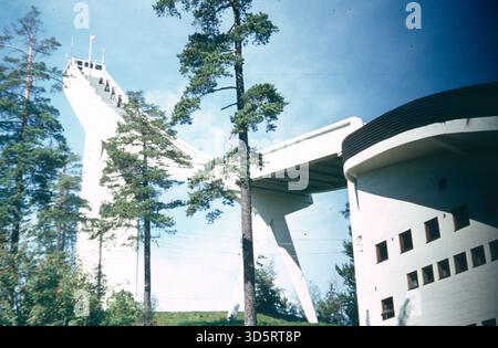 Il salto con gli sci Holmenkollen a Oslo. [traduzione automatica] Foto Stock
