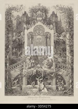 Questa illustrazione del 1847 di Eugenio Napoleone Neureuther raffigura la storia di Cenerentola, mostrando personaggi, costumi, ambientazioni ed elementi narrativi tipici dell'illustrazione di libri europei della metà del XIX secolo. Foto Stock