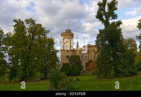 Castello di Babelsberg - palazzo neogotico a Potsdam, in Germania, che un tempo era la residenza estiva dell'imperatore Guglielmo i Foto Stock