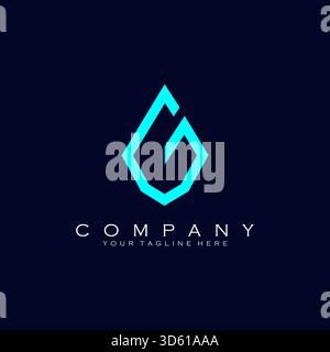 Logo Letter G Stone vettoriale Illustrazione Vettoriale