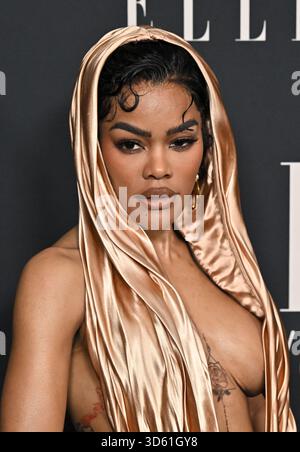 Los Angeles, Stati Uniti. 17 novembre 2025. Teyana Taylor arriva a Elle Women a Hollywood 2025 tenutosi al Four Seasons Hotel Los Angeles a Beverly Hills il 17 novembre 2025 a Los Angeles, CA. © Starbuck/AFF-USA.COM credito: AFF/Alamy Live News Foto Stock
