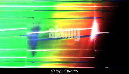 Sfondo astratto con pannelli di vetro sovrapposti a linee irregolari, con texture sgranate ed effetti mezzitoni. Combinazione di colori e shap diversi Foto Stock