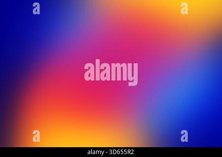 Brillante sfumatura astratta con arance calde e blu freddo su una miscela di colori uniforme Foto Stock