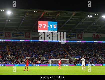 Cardiff, Regno Unito. 18 novembre 2025. Una vista generale del Cardiff City Stadium dopo la partita di qualificazione del campionato europeo UEFA Galles-Macedonia al Cardiff City Stadium di Cardiff. Il credito per immagini dovrebbe essere: Gareth Evans/Sportimage Credit: Sportimage Ltd/Alamy Live News Foto Stock