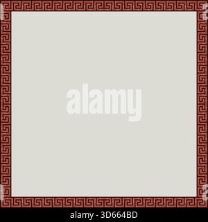 Cornice in stile greco antico, cornice in stile anfora greca Illustrazione Vettoriale