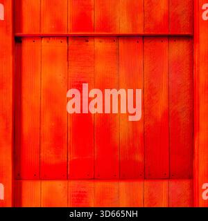 Struttura fotografica 4K senza cuciture con pannelli in legno verniciato di rosso con chiodi. Foto Stock