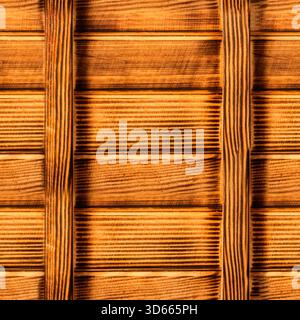 Struttura fotografica 4K senza cuciture di legno di pino bruciato o superficie della tavola. Texture fence. Foto Stock