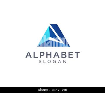 Lettera colorata Un logo per aziende e aziende Illustrazione Vettoriale