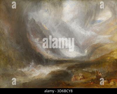 "Valle d'Aosta; tempesta di neve, valanghe e temporali (1836-37). Joseph Mallord William Turner (inglese, 1775-1851)» Foto Stock