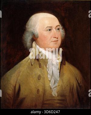 John Adams. John Trumbull (americano, 1756 1843). John Adams (30 ottobre 1735? 4 luglio 1826) è stato un padre fondatore e secondo presidente degli Stati Uniti d'America dal 1797 al 1801. Prima della sua presidenza, era un leader della Rivoluzione americana che ottenne l'indipendenza dalla Gran Bretagna. Durante l'ultima parte della guerra rivoluzionaria e nei primi anni della nuova nazione, servì il Congresso continentale degli Stati Uniti come diplomatico di alto livello in Europa. Adams fu la prima persona a ricoprire la carica di vicepresidente degli Stati Uniti, dal 1789 al 1797." Foto Stock