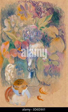 "Still Life with Cat (1894?1903).  Paul Gauguin (French, 1848-1903)" Foto Stock