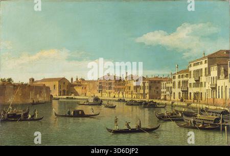 'Venezia, il Canale di Santa chiara (c. 1740 - 1750). Canaletto [Giovanni Antonio Canal] (italiano, 1697 - 1768)» Foto Stock