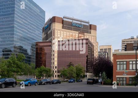 L'edificio Shaw nel centro di Calgary, edificio per uffici a Calgary, Alberta, Canada Foto Stock