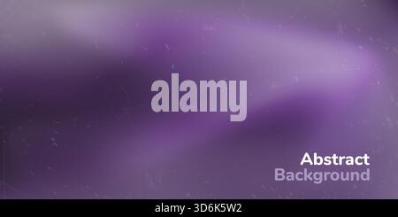 Sfondo con sfumature viola morbide con onde astratte lisce e una sottile texture di disturbo. I toni viola più profondi si fondono in ombre scure, creando un ambiente moderno Illustrazione Vettoriale