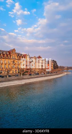 Lungolago di Costanza: Architettura storica lungo il lago di Costanza Foto Stock