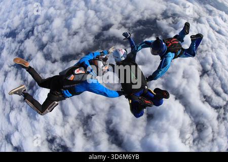 Imparare a fare paracadute - caduta libera accelerata Foto Stock