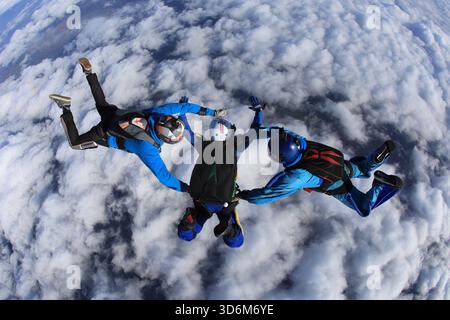 Imparare a fare paracadute - caduta libera accelerata Foto Stock