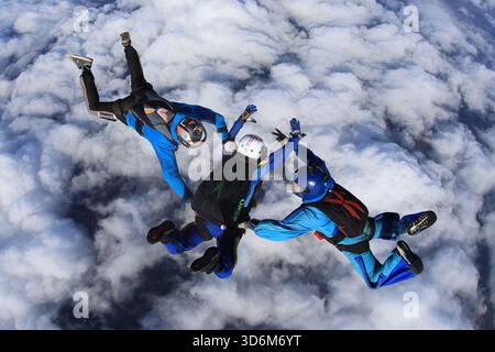 Imparare a fare paracadute - caduta libera accelerata Foto Stock