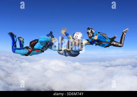 Imparare a fare paracadute - caduta libera accelerata Foto Stock