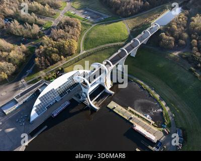 Ascensore per barche a rotazione per canale Falkirk, Falkirk, Scozia Foto Stock